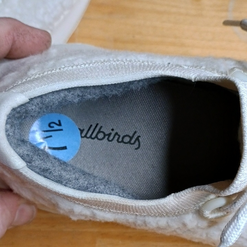 Allbirds Cream Fleece Sneakers - Picture 3 of 10